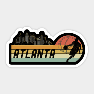 Atlanta Basketball Fans Cityscape Sticker